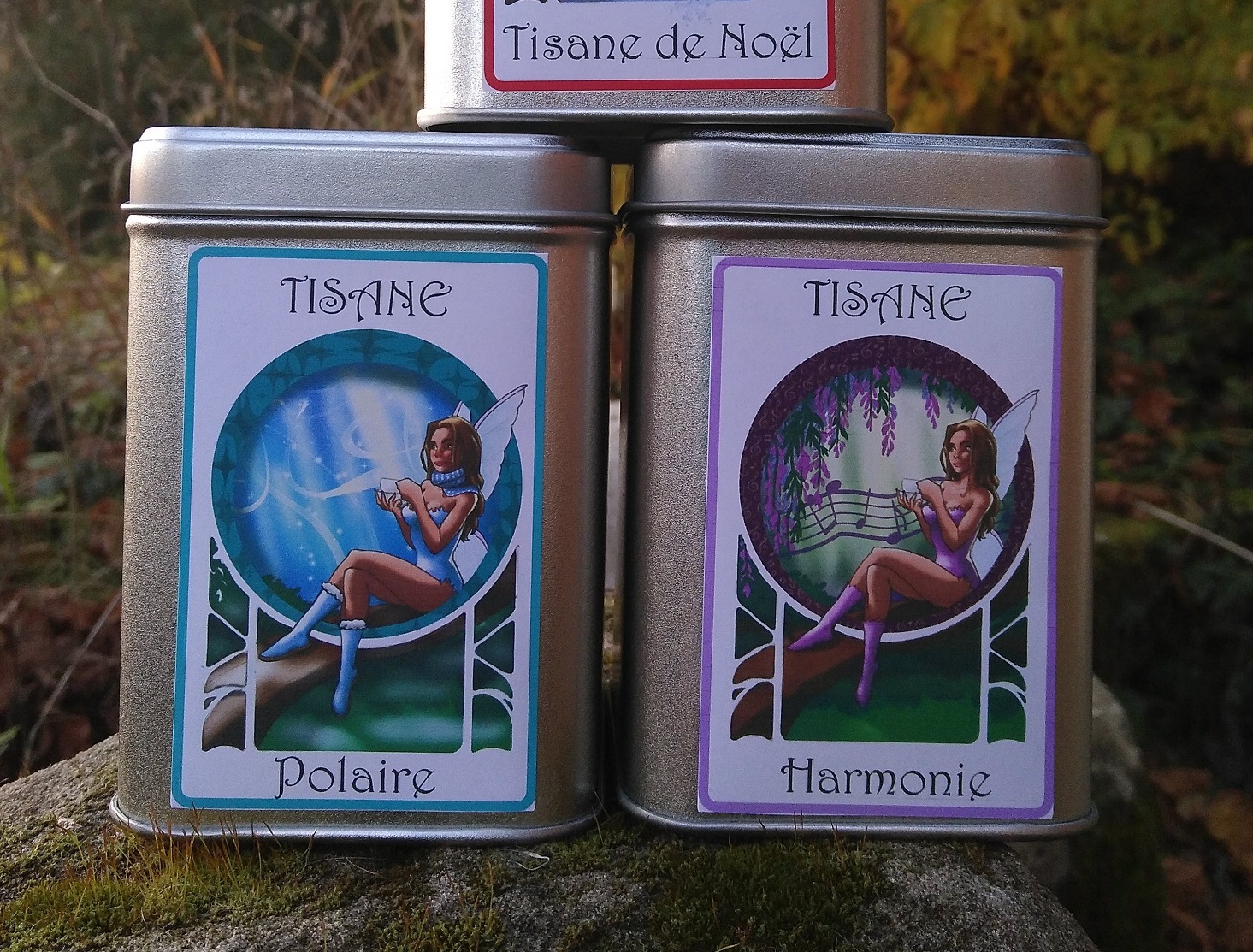 Les Boites décorées à Tisanes : Distill'Rêve : Plantes et Vibrations